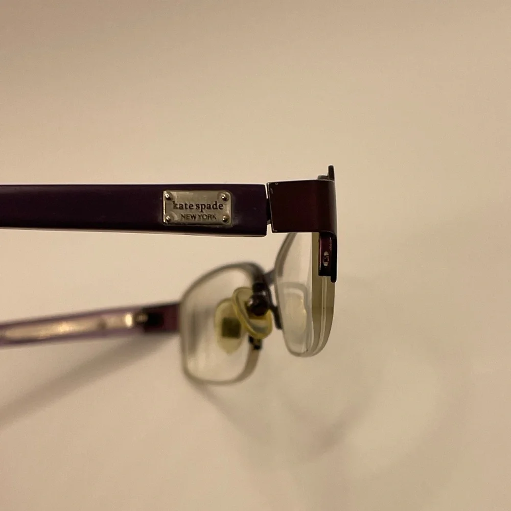 Kate Spade Patti 0FP1 135 Purple Semi-Rimless Glasses Frames • Made in Italy